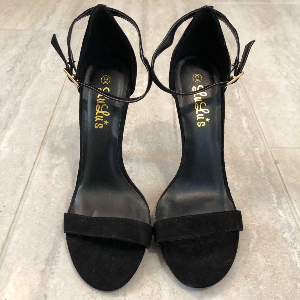 Black Ankle Strap Heels